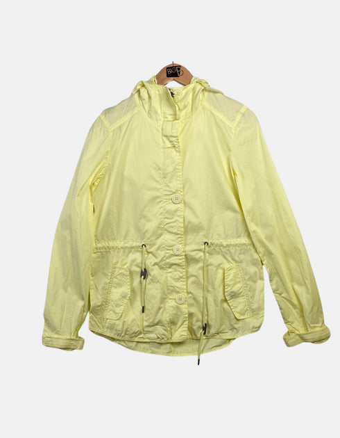 Light Yellow Hooded Windbreaker Jacket